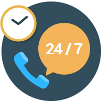 24/7 wait free support